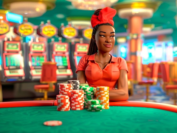 Olympic themed baccarat table live-dealer stream